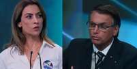 Soraya Thronicke (União Brasil) e Jair Bolsonaro (PL) participaram do debate presidencial.  Foto: Terra