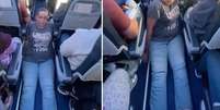 Mulher se arrastou em avião por falta de ajuda de comissários  Foto: Reprodução/Redes sociais