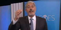 Apresentador William Bonner erra nome de apresentadora do 'Jornal Nacional' e é corrigido ao vivo  Foto: Reprodução/TV Globo