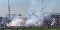 Torcedores ficam feridos após estrutura do Monumental desabar em treino do Colo-Colo  Foto: Reprodução/Redes Sociais