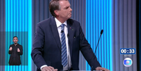 O presidente e candidato à reeleição, Jair Bolsonaro (PL), participou de debate na TV Globo   Foto: Reprodução/ TV Globo