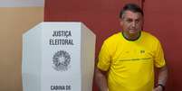 Jair Bolsonaro votando no Rio de Janeiro em 2022.  Foto: Andre Coelho/Pool / Reuters