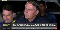 Bolsonaro pediu a jornalista de 'O Globo' para falar mais baixo em entrevista coletiva  Foto: Reprodução/TV