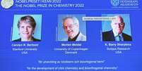 Prêmio Nobel de Química vai para pioneiros da "química de cliques"  Foto: Reprodução: Redes Sociais