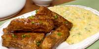 Costelinha de porco com creme de milho &ndash; Foto: Guia da Cozinha  Foto: Guia da Cozinha