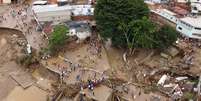 Imagem mostra o rastro de destrui&ccedil;&atilde;o provocado pelos deslizamentos e enchentes em Las Tejer&iacute;as, na Venezuela  Foto: 