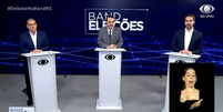 Onyx Lorenzoni e Eduardo Leite no debate estadual da Band  Foto: Band 