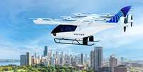 Modelo de eVTOL, ou "carro voador", da United  Foto: Divulgação / United