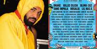 Lollapalooza 2023 line up drake  Foto: Instagram / @champagnepapi e @lollapaloozabr / Alto Astral