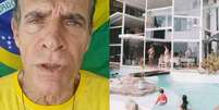 Mário Gomes perde mansão por dívidas trabalhistas  Foto: Reprodução/Instagram e AirBnb