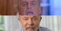 Bolsonaro e Lula na propaganda na TV: os ataques flertam com a baixaria  Foto: Reprodução