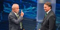 Lula e Bolsonaro em debate na Band  Foto: Renato Gizzi/Agência O Dia / Estadão