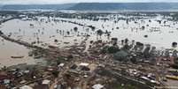 Paisagem alagada na Nigéria: África Subsaariana é desproporcionalmente afetada pelas mudanças climáticas  Foto: DW / Deutsche Welle