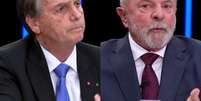 Lula e Bolsonaro em debate na TV Globo, Jornal Nacional.  Foto: Reprodução / BM&C News