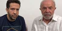 Lula (PT) fez transmissão ao vivo ao lado do deputado federal André Janones (Avante)  Foto: Reprodução/Facebook