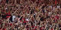 Imagem mostra torcida do Flamengo no Maracanã.  Foto: Imagem: Gilvan de Souza/Flamengo / Alma Preta