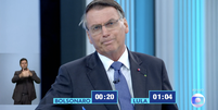 Bolsonaro no debate da Globo  Foto: Reprodução/Globoplay