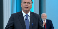 Luiz Inácio Lula da Silva (PT) e Jair Bolsonaro (PL) participam de debate  Foto: Reprodução/TV Globo