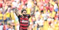 Gabigol comemora gol pelo Flamengo na final da Libertadores  Foto: Alexandre Neto/Photopress/Gazeta Press