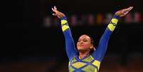 Rebeca Andrade foi medalhista de ouro nos Jogos de Tóquio (Foto: Loic Venance/AFP)  Foto: Lance!