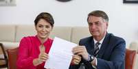 Michelle Bolsonaro e Jair Bolsonaro  Foto: @michellebolsonaro_