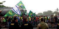 Caminhoneiros bolsonaristas fizeram bloqueio em Itabora&iacute;  Foto: Pedro Kirilos/Estad&atilde;o / Estad&atilde;o