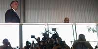 Bolsonaro no Palácio da Alvorada momentos antes de fazer primeiro discurso após derrota nas urnas  Foto: Reuters / BBC News Brasil