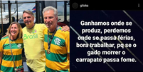Ângela Machado fazia publicações de apoio a Jair Bolsonaro em suas redes sociais, agora privadas  Foto: Reprodução/Instagram