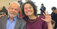 Juliana Gonçalves foi intérprete no discurso de Lula na Avenida Paulista  Foto: Arquivo Pessoal / Arquivo Pessoal