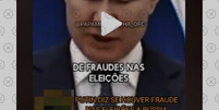 Vídeo insere legenda falsa em fala de Putin para sugerir que presidente russo interviria no Brasil em caso de fraude  Foto: Aos Fatos