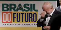 Lula se emociona durante discurso no CCBB de Brasília   Foto: Reprodução