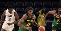 A seleção brasileira derrotou os Estados Unidos por 94 a 79.  Foto: Twitter/CBB / Estadão