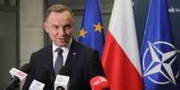 O presidente da Pol&ocirc;nia, Andrzej Duda, falou em 'incidente infeliz'  Foto: EPA / Ansa - Brasil