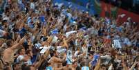 Torcida da Argentina criou música racista e homofóbica contra a França e o Mbappé (Foto: OLGA MALTSEVA / AFP)  Foto: Lance!