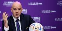 Gianni Infantino faz longo discurso em defesa das minorias (Foto: FRANCK FIFE/AFP)  Foto: Lance!