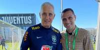 Tite e Rômulo se encontraram no CT da Juventus na última sexta-feira (Foto: Arquivo Pessoal)  Foto: Lance!