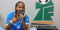 Tuane foi autora do gol do título do Rio de Janeiro na Taça das Favelas  Foto: Dario Vasconcelos