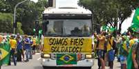 Registro de protesto no Rio de Janeiro, no feriado da Proclamação da República  Foto: Estadão Conteúdo/Silvia Machado