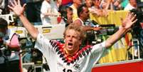 Klinsmann nos tempos em que defendia as cores da Alemanha como jogador (KAZUHIRO NOGI / AFP)  Foto: Lance!