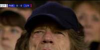 Mick Jagger durante uma partida da Champions League (Foto: Reprodução)  Foto: Lance!