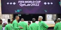 Jogadores do Brasil visitam o palco da estreia contra a Sérvia na Copa do Mundo (Foto: NELSON ALMEIDA / AFP)  Foto: Lance!