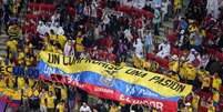 Torcida do Equador na abertura da Copa do Mundo do Qatar (KIRILL KUDRYAVTSEV / AFP)  Foto: Lance!