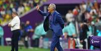 Tite, técnico da seleção brasileira, durante a partida entre Brasil e Sérvia nesta quinta-feira, 24.  Foto: Reuters