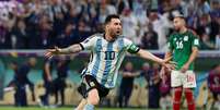 Messi comemora gol em partida contra o México na Copa do Mundo  Foto: REUTERS/Pedro Nunes