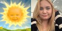 Jessica Smith, a Bebê Sol de 'Teletubbies', falou sobre o processo das gravações do seriado.  Foto: BBC e Instagram/@j.smith_1995 / Estadão