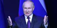 Vladimir Putin anexou ilegalmente quatro regiões da Ucrânia no final de setembro  Foto: Getty Images / BBC News Brasil