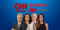 Entre os dispensados, Augusto Nunes e Carla Cecato, da Jovem Pan News; Boris Casoy e Monalisa Perrone, da CNN Brasil  Foto: Reproduções