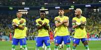 Jogadores comemoram gol em partida do Brasil x Coreia do Sul  Foto: Annegret Hilse/Reuters