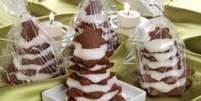 Guia da Cozinha - Biscoitos de Natal: miniárvore de chocolate para vender ou presentear  Foto: Guia da Cozinha