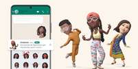 WhatsApp lança avatar personalizável com as suas características físicas.  Foto: Divulgação/WhatsApp / Estadão